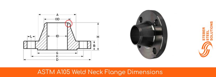 ASTM A105 Weld Neck Flange Dimensions ASTM A105 Weld Neck Flange Dimensions