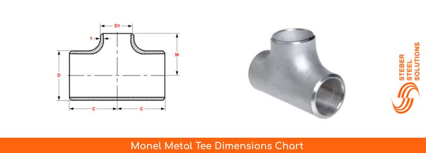 Monel Metal Tee Dimensions Chart