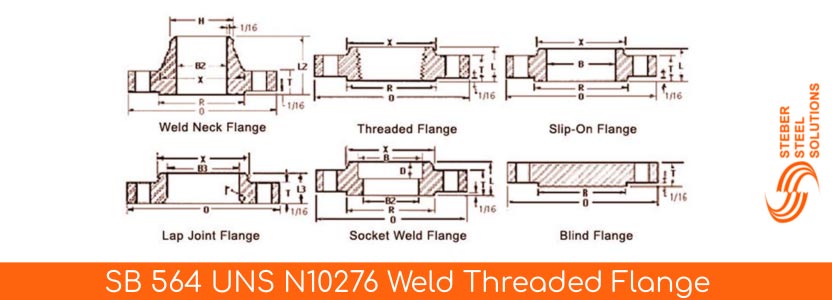 Size Range of SB 564 UNS N10276 Weld Threaded Flange