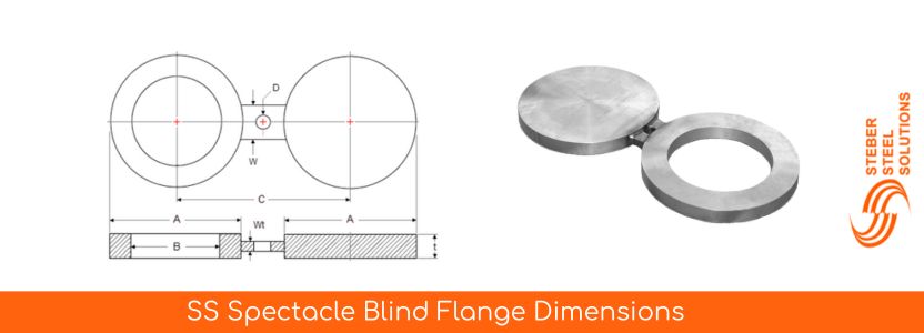 SS Spectacle Blind Flange Dimensions SS Spectacle Blind Flange Dimensions