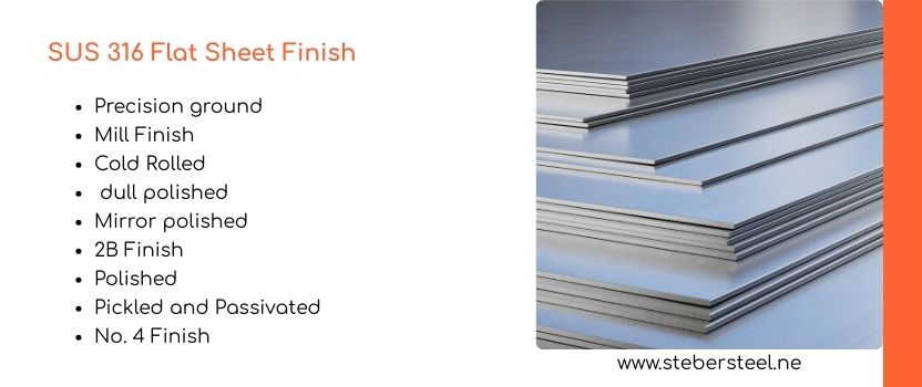SUS 316 Flat Sheet Finish  